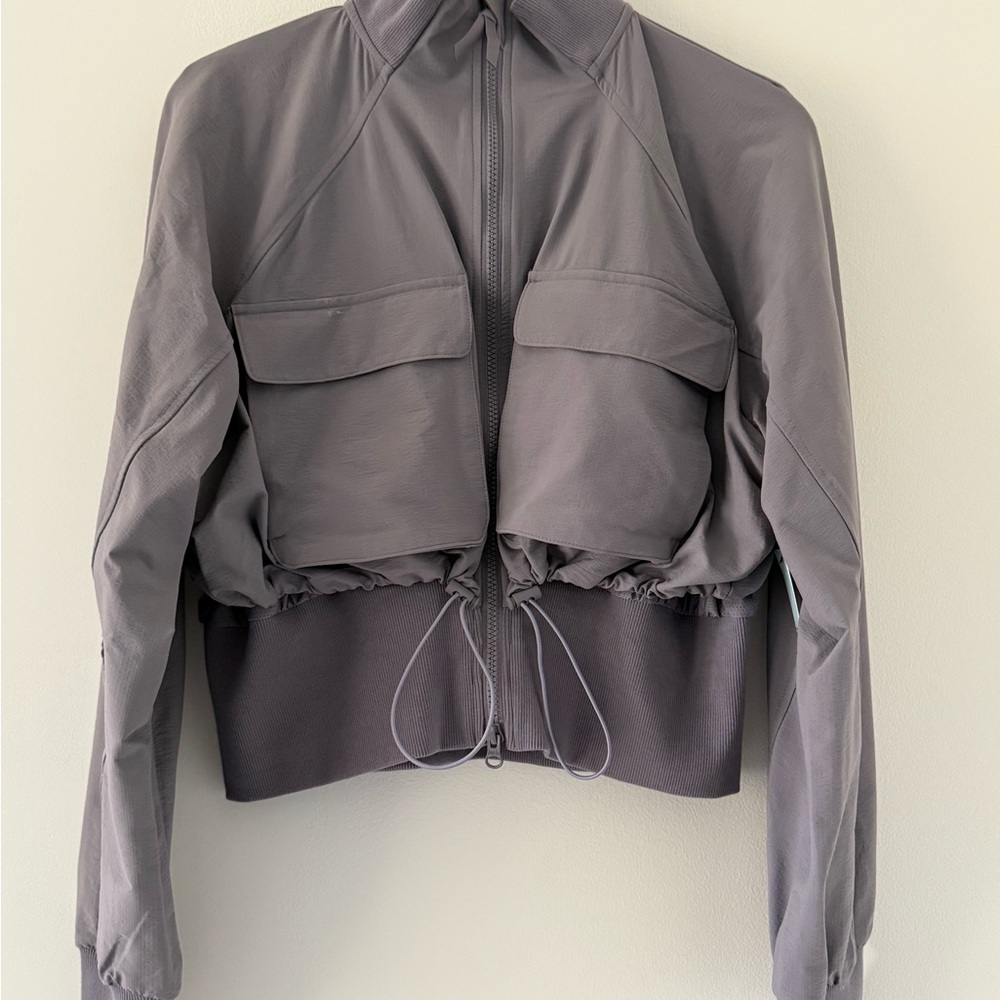 NWT Women's FLX Woven Rib Mix Jacket in purple gray - Picture 5 of 9